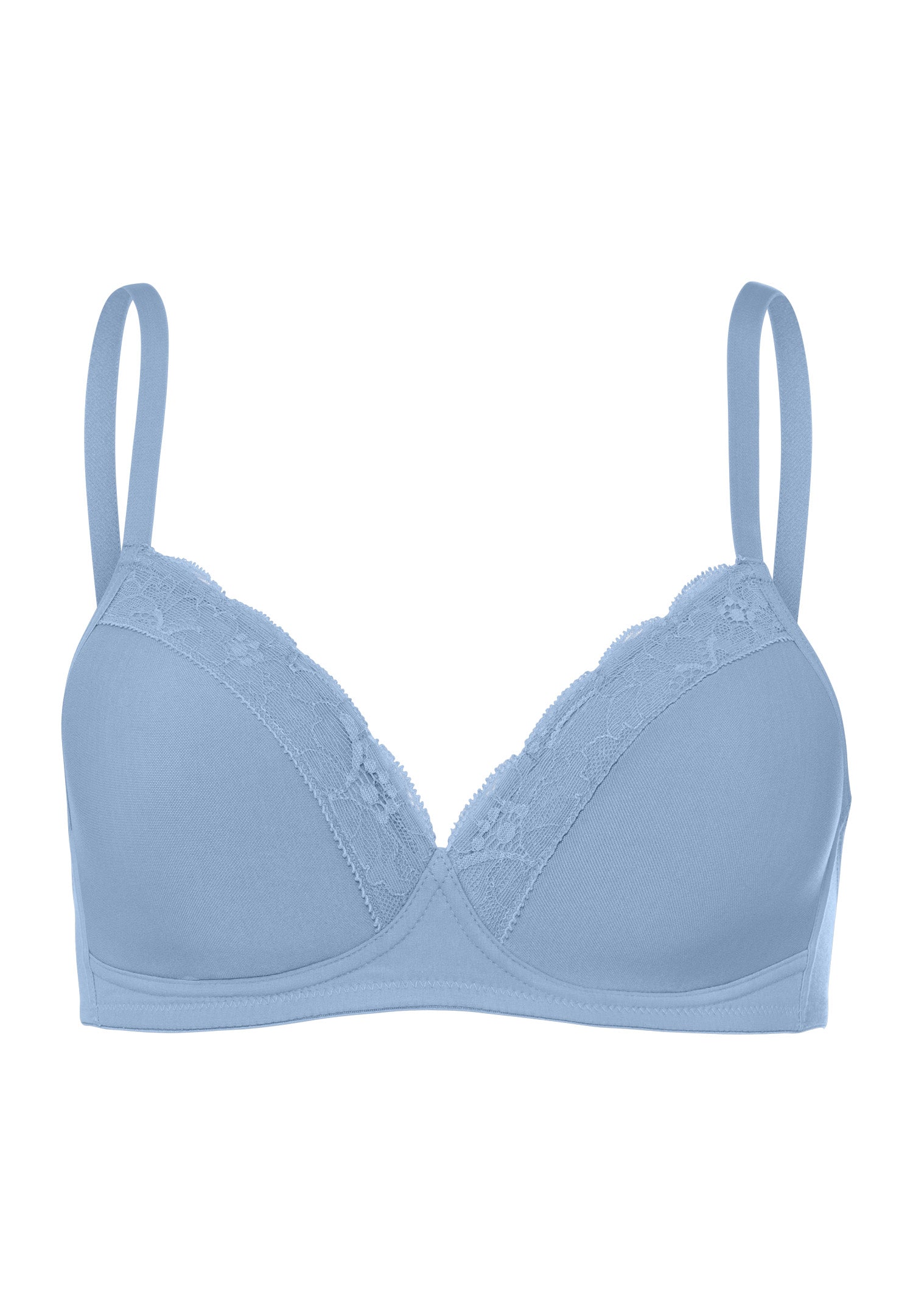 72432 Cotton Lace Spacer Soft Cup Bra - 1592 Blue Moon