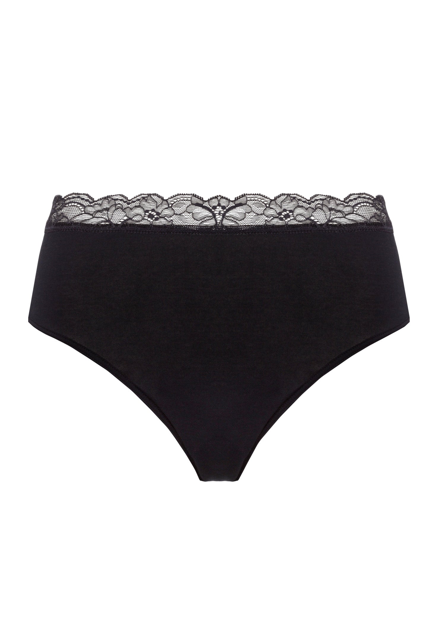 72436 Cotton Lace Full Brief - 019 Black