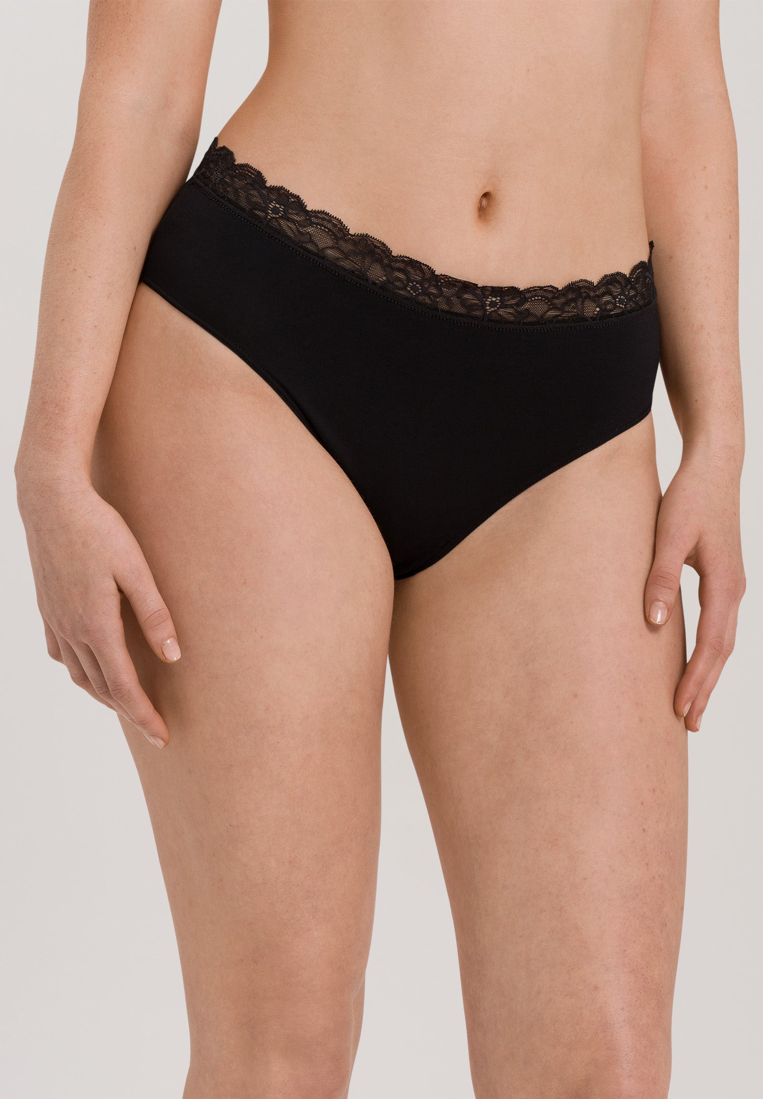 72436 Cotton Lace Full Brief - 019 Black