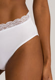 72436 Cotton Lace Full Brief - 101 White