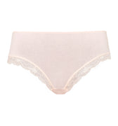 72437 Cotton Lace High Cut Brief - 1381 Powder