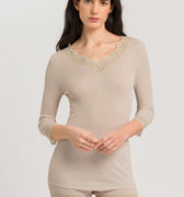 72995 Woolen Lace 3/4 Sleeve Shirt - 2801 Pumice