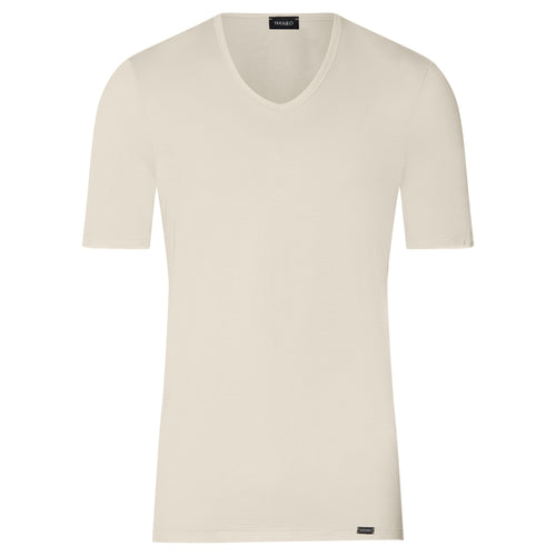 Ultralight Supima Cotton V-Neck Fitted T-Shirt | Moon 73001-2824
