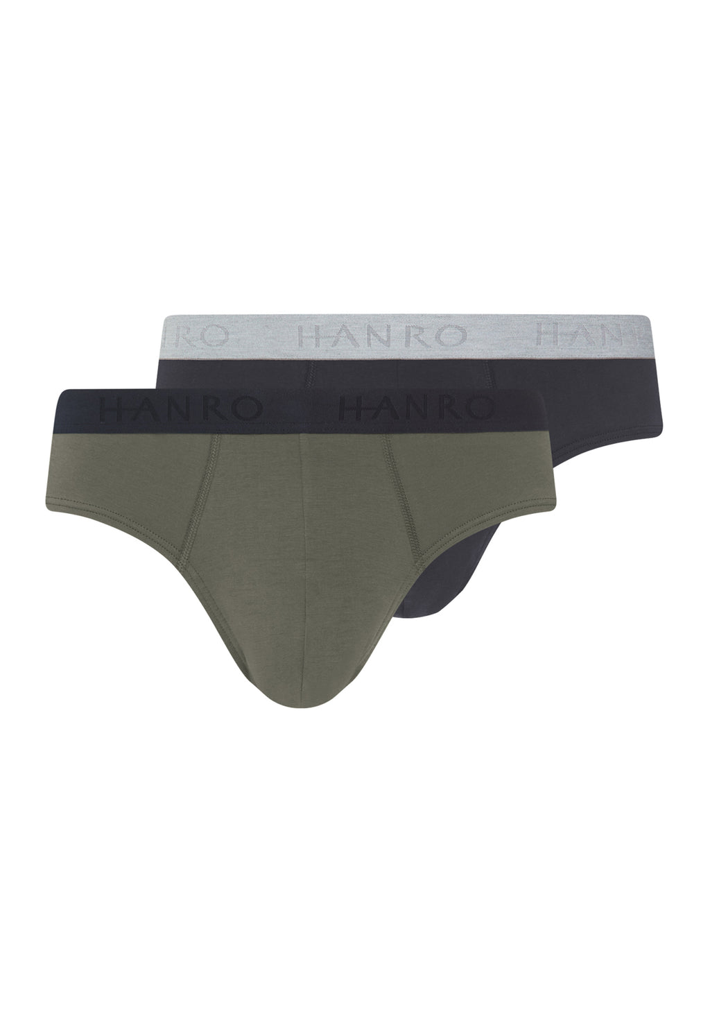 Cotton Essentials 2-Pack Cotton Briefs | Charcoal / Smokey Olive 73075-3135