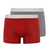 73078 Cotton Essentials Boxer Briefs 2-Pack - 2157 Red Ochre/Fresh Grey