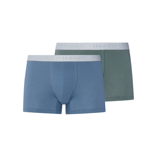 Cotton Essentials 2-Pack Cotton Boxer Briefs | Studio Green / Retro Bl 73078-3117