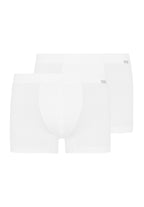 73079 Cotton Essentials 2 Pack Boxer Brief With Covered Waistband - 101 White