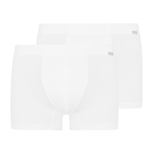 73079 Cotton Essentials 2 Pack Boxer Brief With Covered Waistband - 101 White