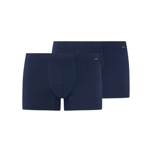 Cotton Essentials 2-Pack Cotton Boxer Brief With Covered Waistband | Deep Navy/ Deep Navy 73079-1937