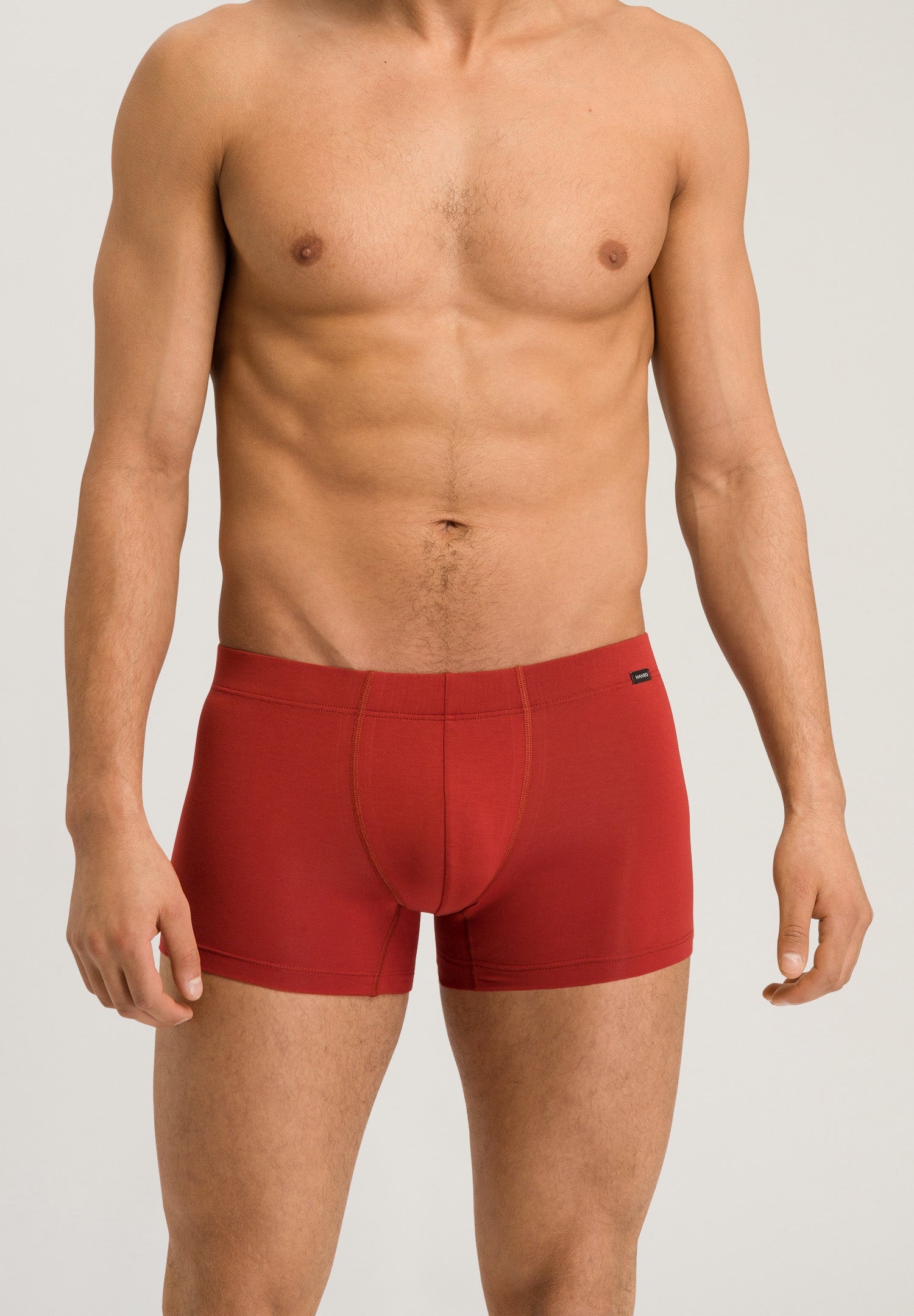 73079 Cotton Essentials 2 Pack Boxer Brief With Covered Waistband - 2157 Red Ochre/Fresh Grey