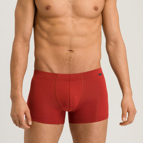 73079 Cotton Essentials 2 Pack Boxer Brief With Covered Waistband - 2157 Red Ochre/Fresh Grey