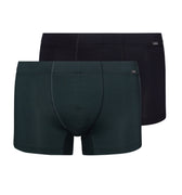 73079 Cotton Essentials 2 Pack Boxer Brief With Covered Waistband - 2871 Laurel/Black