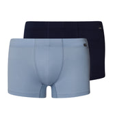 Cotton Essentials 2 Pack Boxer Brief With Covered Waistband | Deep Navy/Sea Breeze 73079-3021