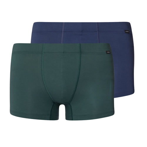 Cotton Essentials 2 Pack Boxer Brief With Covered Waistband | Herb Tea / Vint Indigo 73079-3022