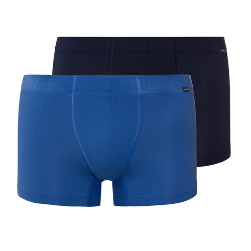 Cotton Essentials 2 Pack Boxer Brief With Covered Waistband | Dutch Blue / Deep Navy 73079-3046