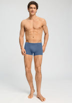 Cotton Essentials 2-Pack Cotton Boxer Briefs With Covered Waistband | Stormy Gray/Tanzanite 73079-3134