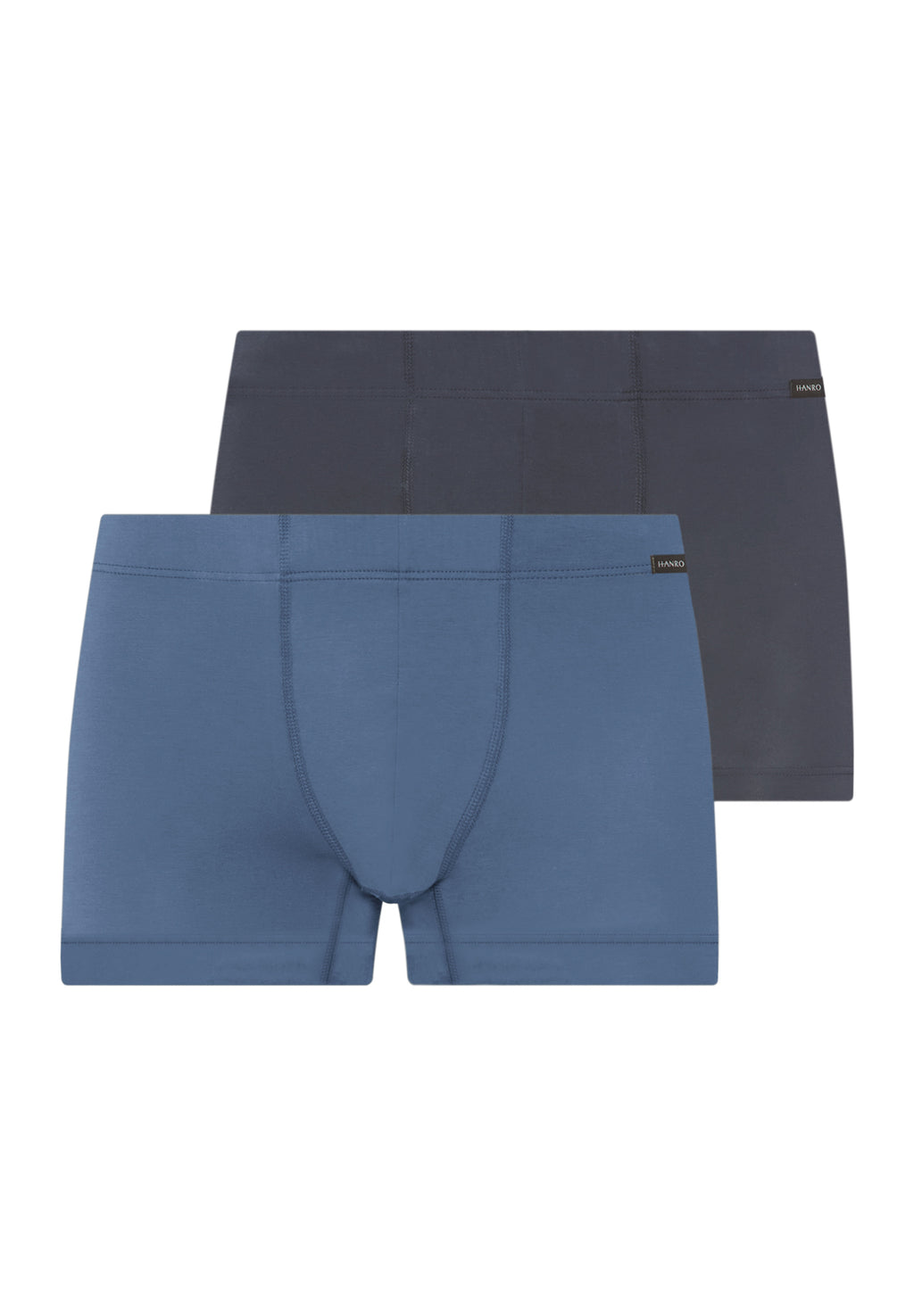 Cotton Essentials 2-Pack Cotton Boxer Briefs With Covered Waistband | Stormy Gray/Tanzanite 73079-3134