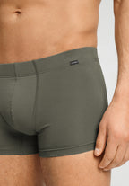 Cotton Essentials 2-Pack Cotton Boxer Briefs With Covered Waistband | Charcoal / Smokey Olive 73079-3135