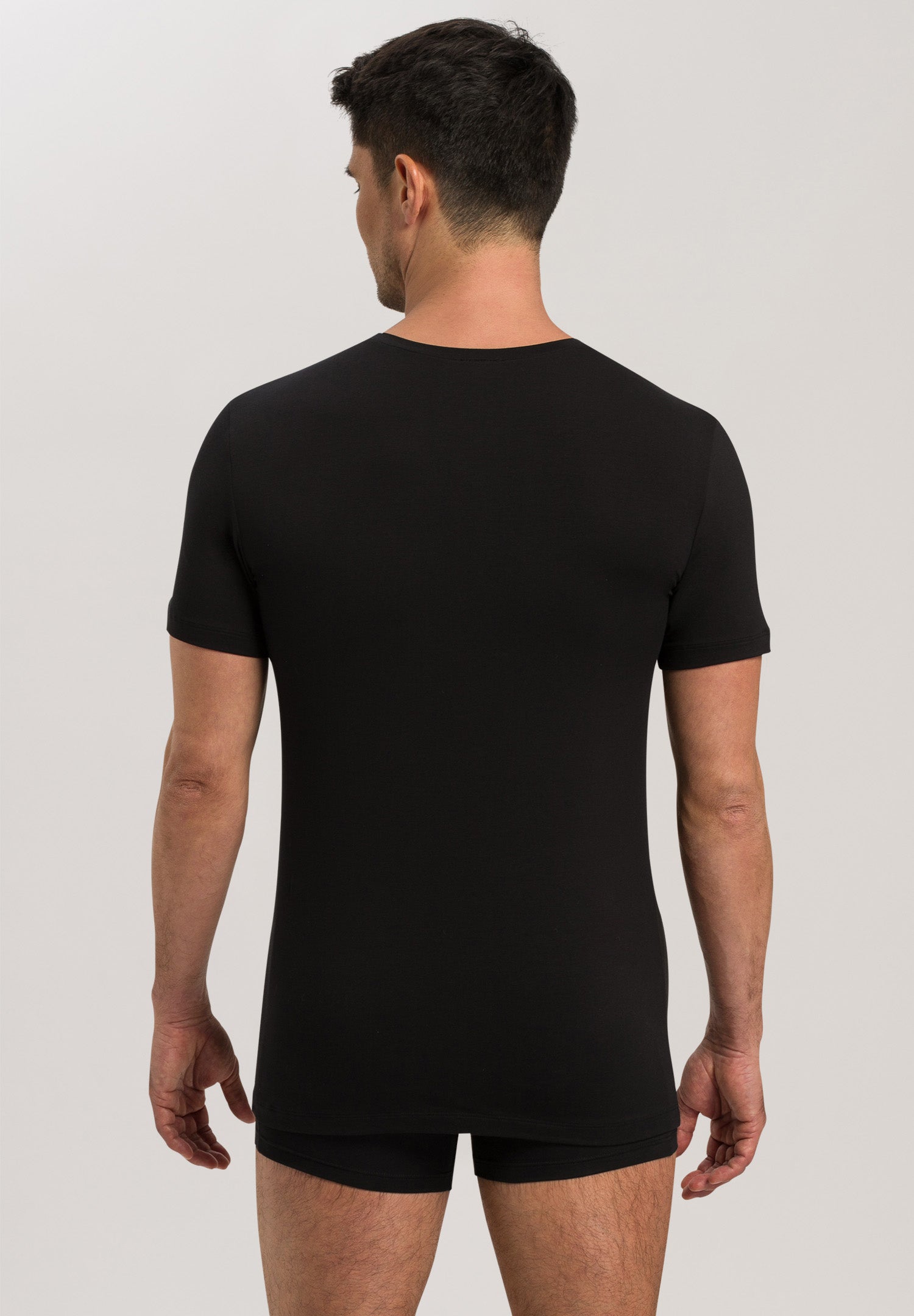 73089 Cotton Superior V-Neck Shirt - 199 Black