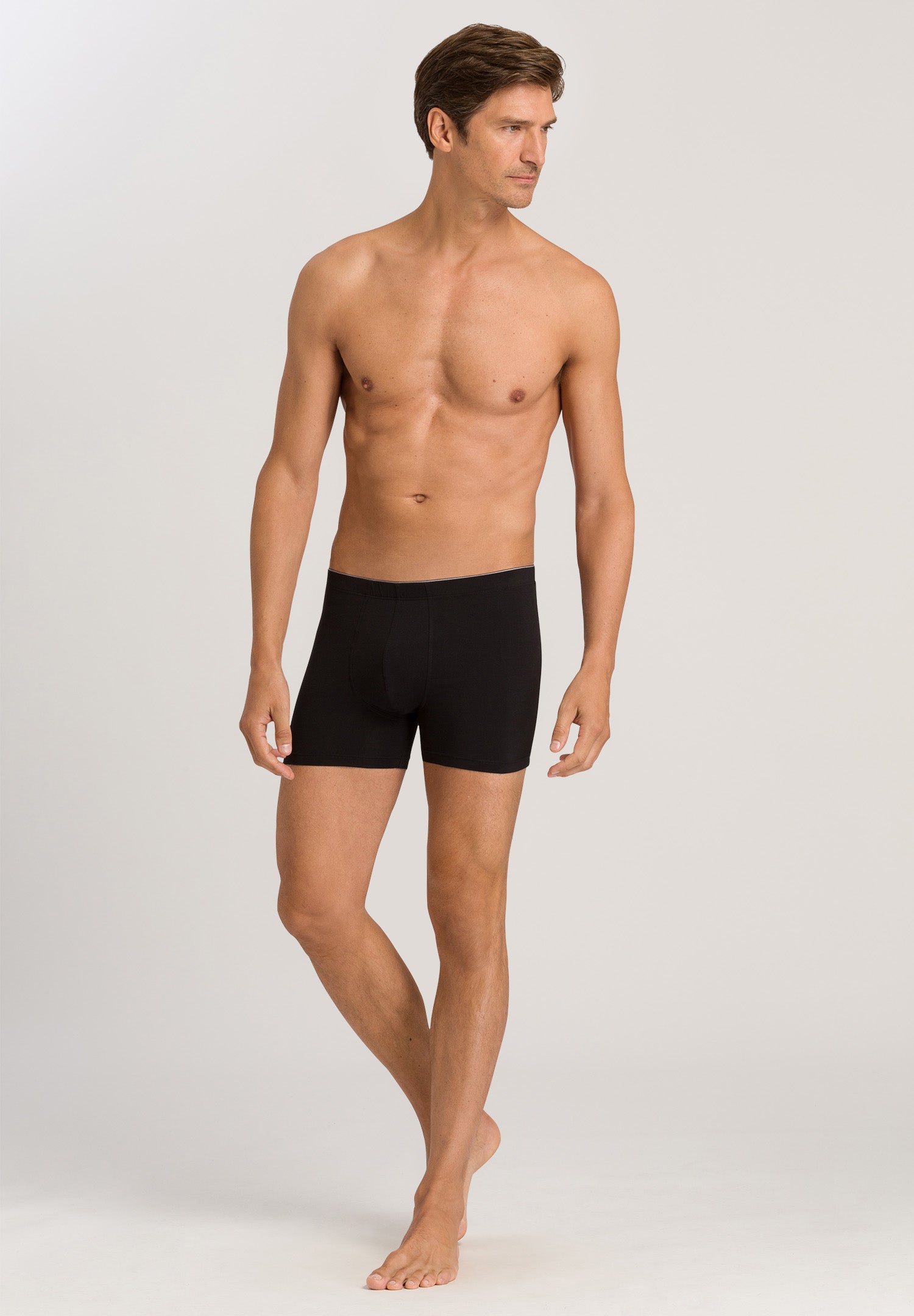 73090 Cotton Superior Long Leg Boxer Brief - 199 Black