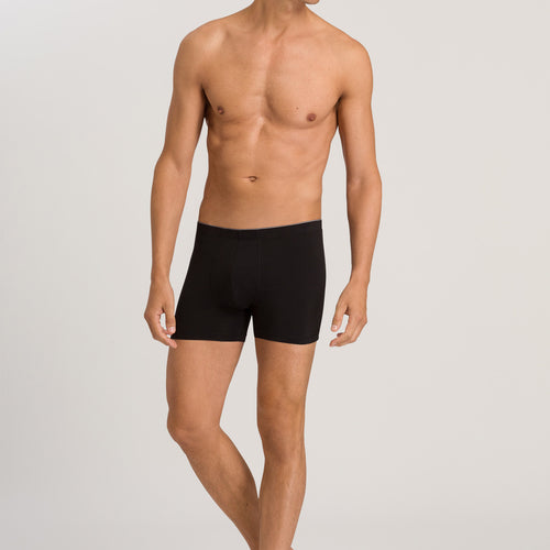 73090 Cotton Superior Long Leg Boxer Brief - 199 Black