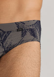 Fancy Micro Quick Dry Briefs | Striped Palm Print 73124-3015