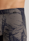 Fancy Micro Quick Dry Long Boxer Brief | Striped Palm Print 73125-3015