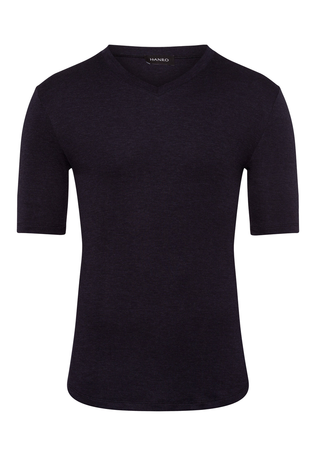 73152 Silk/Cashmere V-Neck S/Slv Shirt - 019 Black
