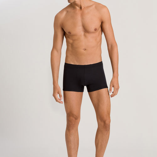 73171 Sea Island Cotton Boxer Brief - 019 Black