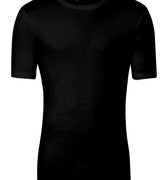 Sea Island Cotton Crew Neck Fitted T-Shirt | Black 73174-019