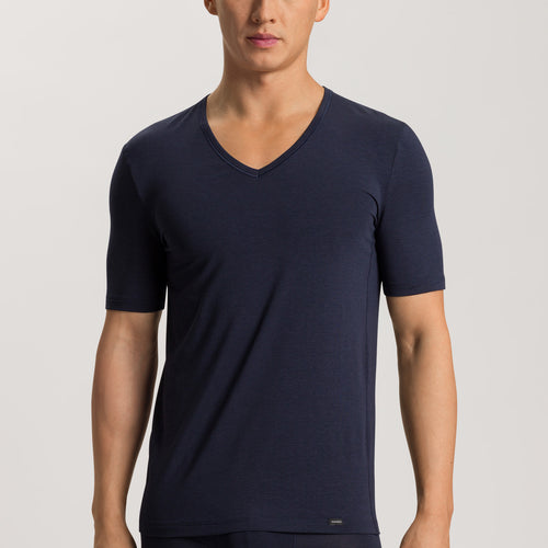 73185 Natural Function Short Sleeve V-Neck Shirt - 1610 Deep Navy