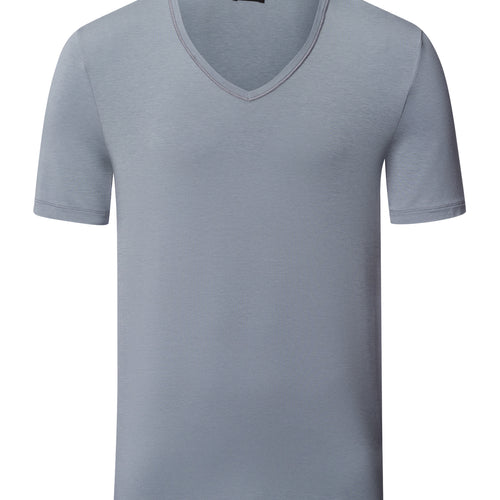 Natural Function V-Neck Tencel Fitted T-Shirt | Cliff Grey 73185-2680