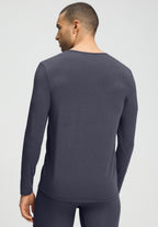Natural Function Tencel™ And Cotton Fitted V-Neck Top | Stormy Gray 73187-2139