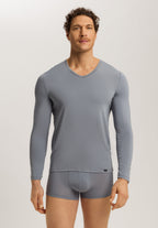 Natural Function Tencel™ And Cotton Fitted V-Neck Top | Cliff Grey 73187-2680
