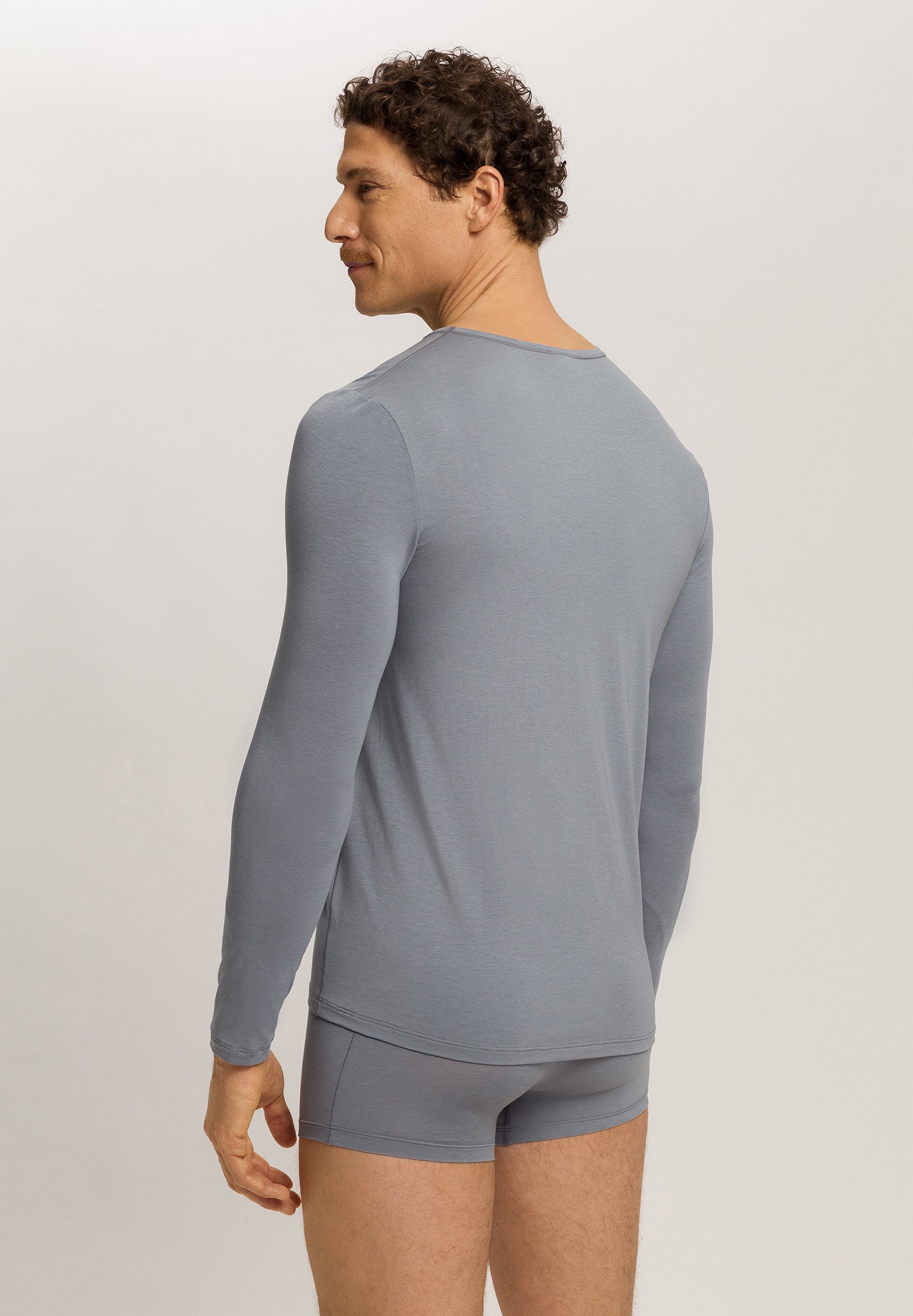 Natural Function Tencel™ And Cotton Fitted V-Neck Top | Cliff Grey 73187-2680