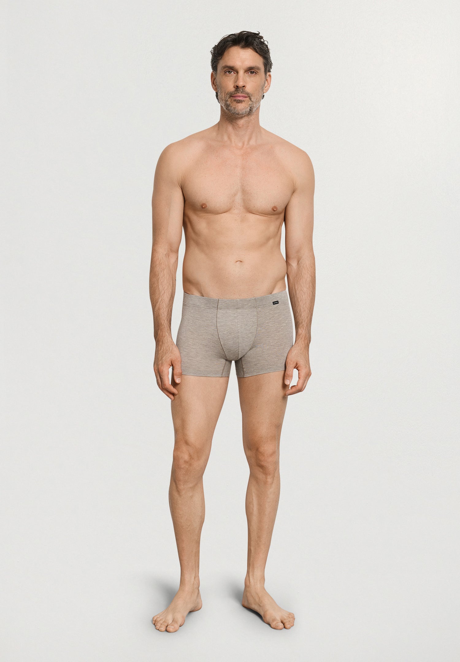 Casuals Single Jersey Boxer Briefs | Hazelnut Melange 73206-3115