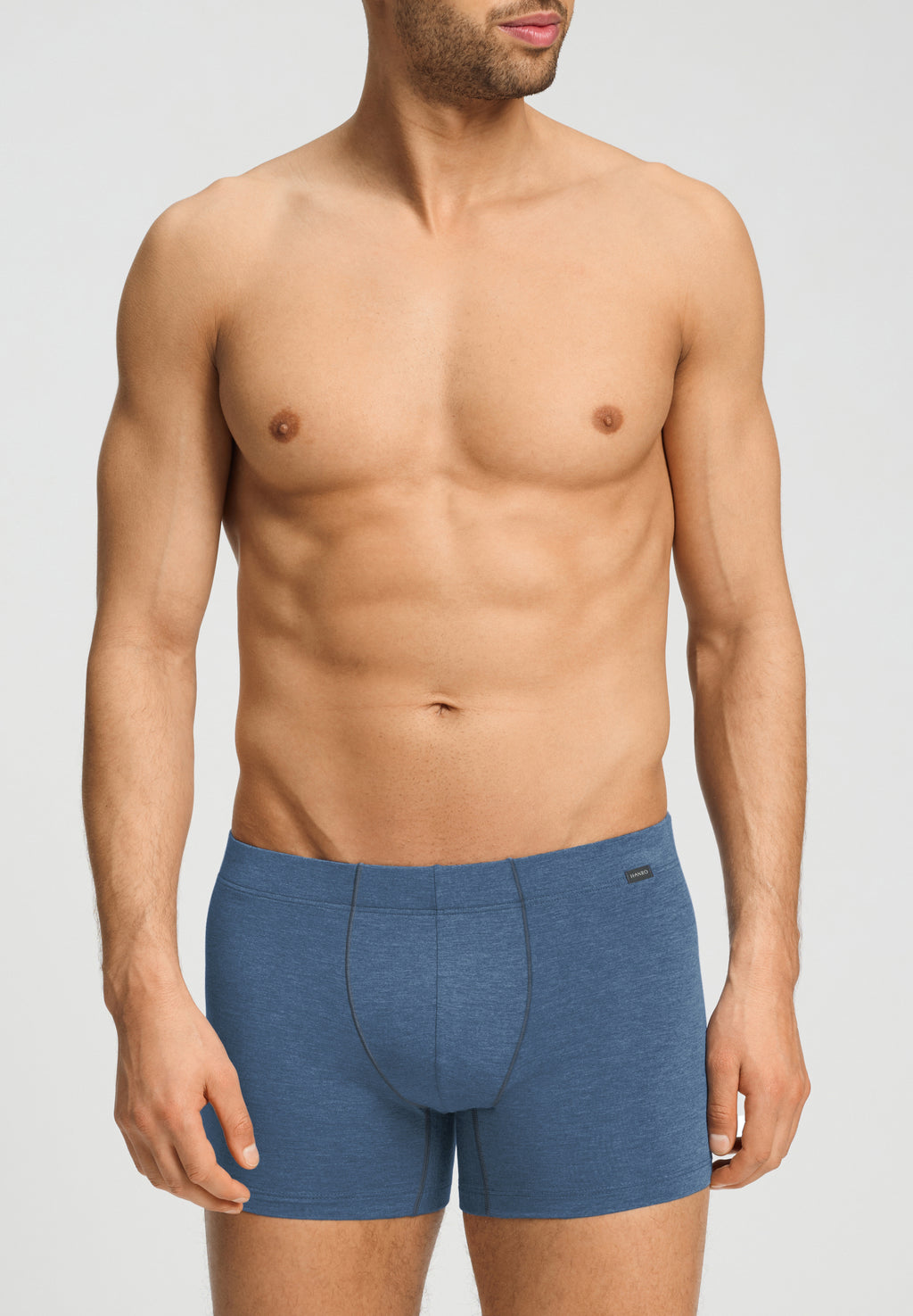 Casuals Single Jersey Boxer Briefs | Tanzanite Melange 73206-3133