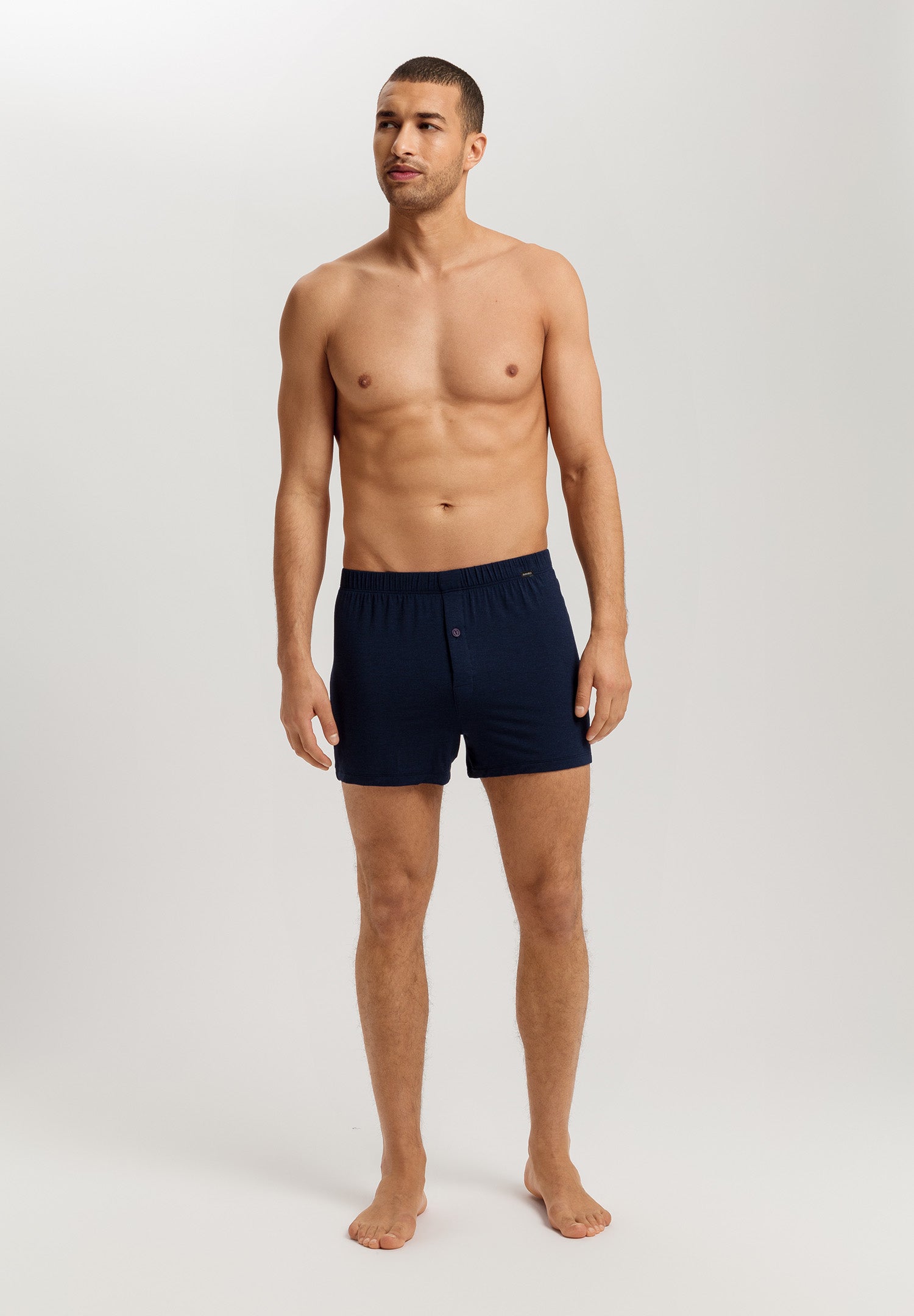 Casuals Single Jersey Boxers With Button Fly | Deep Navy 73207-1610