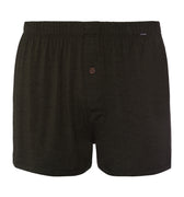 Casuals Single Jersey Boxers With Button Fly | Earthy Ink Melange 73207-3044
