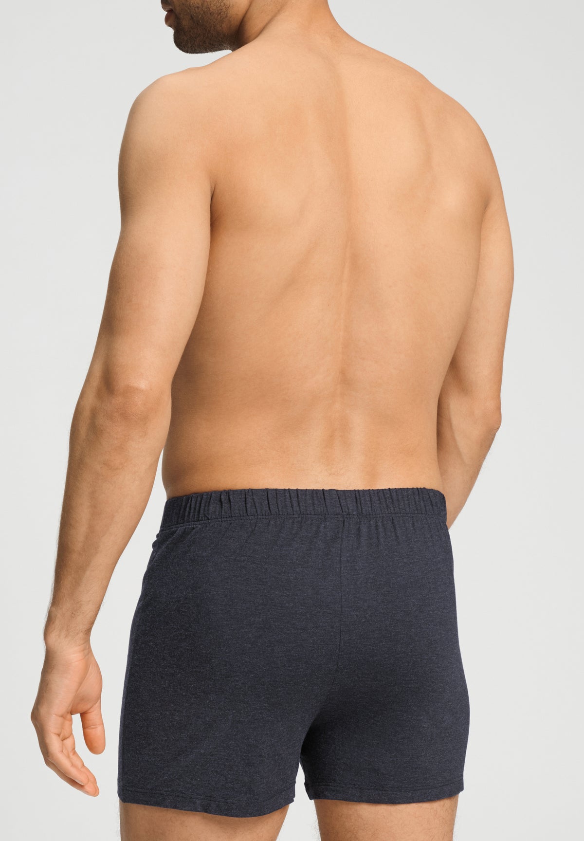 Casuals Single Jersey Boxer With Button Fly | Charcoal Melange 73207-3132