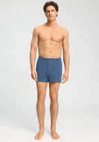 Casuals Single Jersey Boxer With Button Fly | Tanzanite Melange 73207-3133