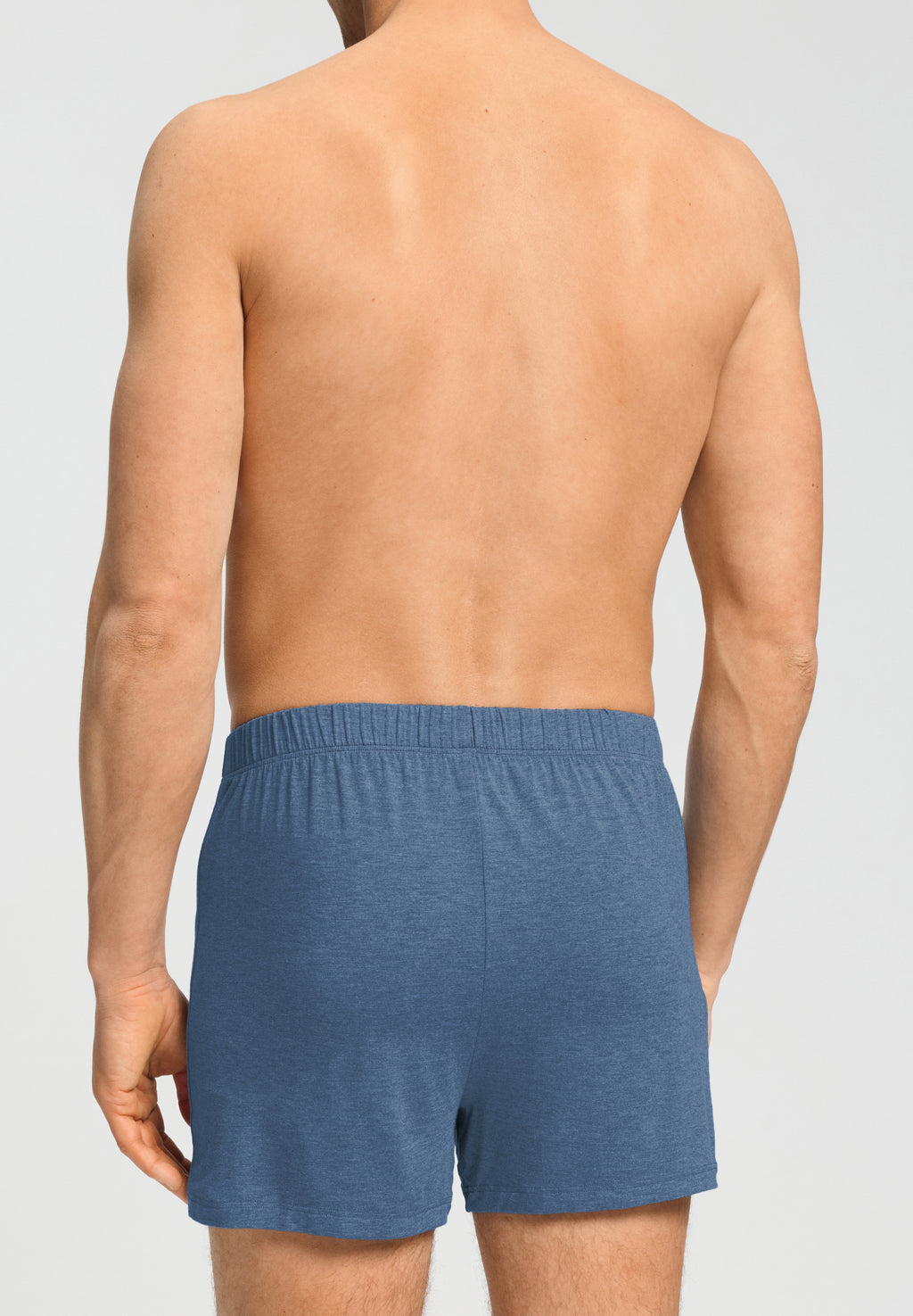Casuals Single Jersey Boxer With Button Fly | Tanzanite Melange 73207-3133