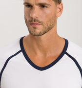 73213 Pierre S/SLV SHIRT V-NECK - 101 White