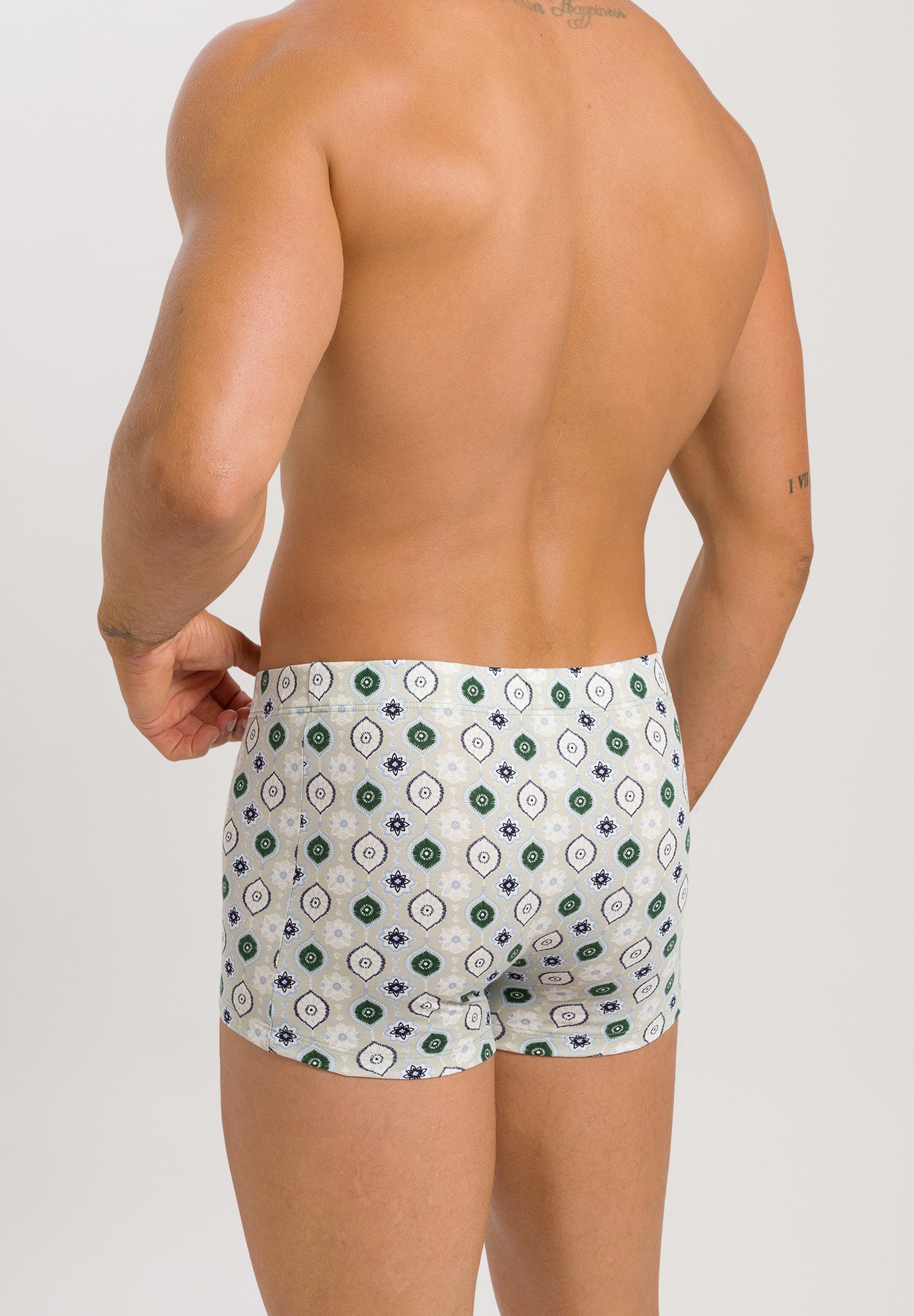 73289 Fancy Jersey BOXER BRIEFS - 1234 Floral Minimal