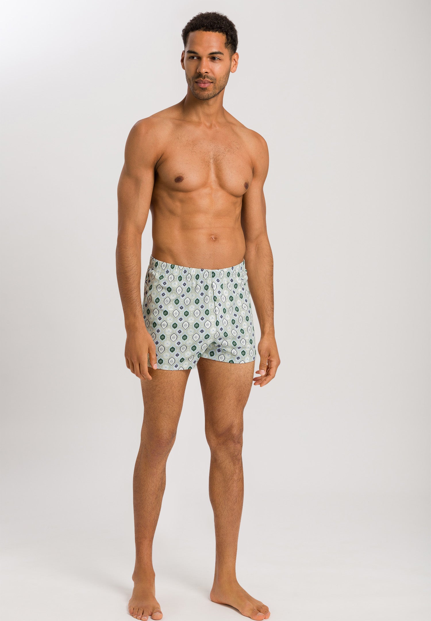 73290 Fancy Jersey KNIT BOXERS - 1234 Floral Minimal