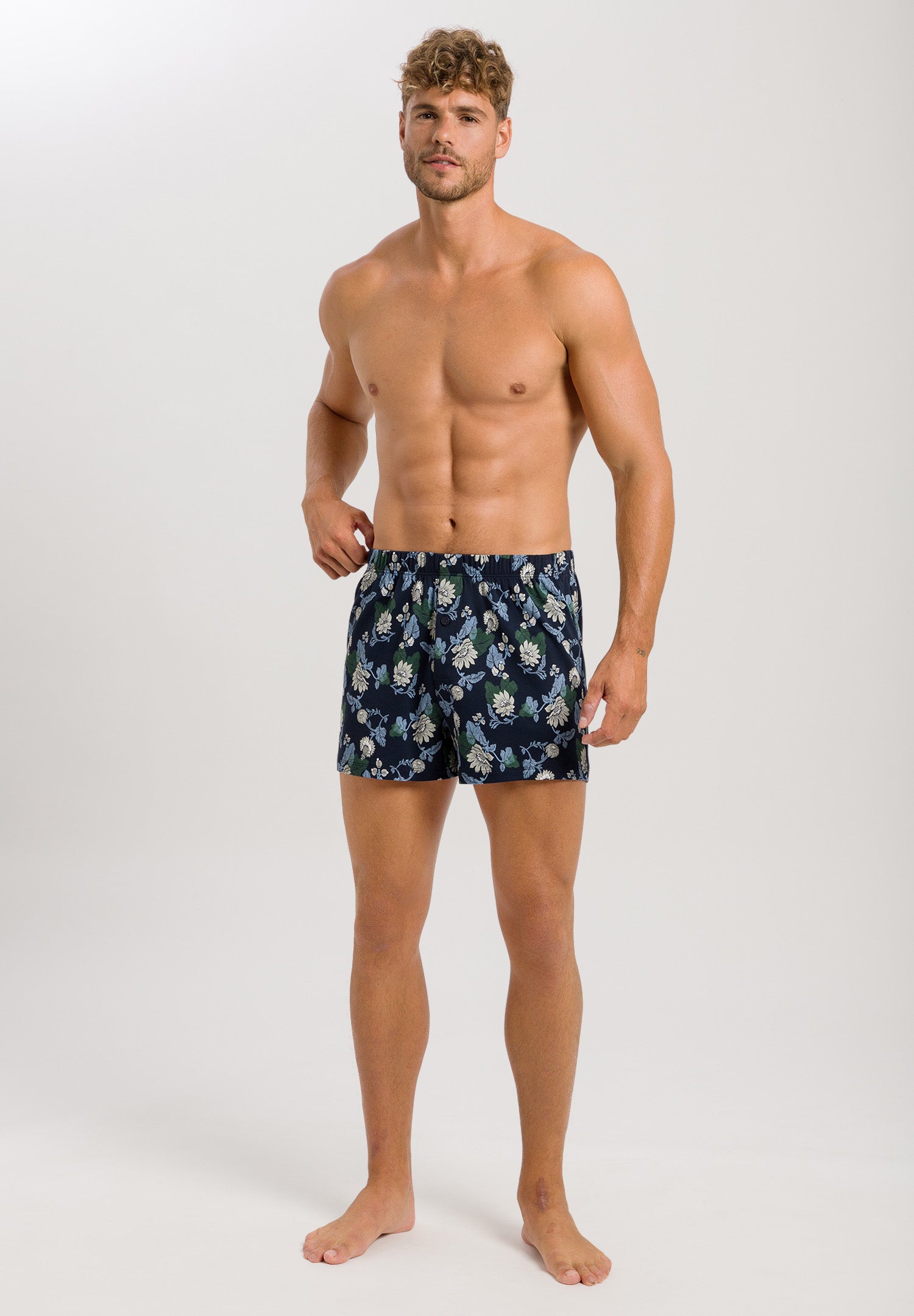 73290 Fancy Jersey KNIT BOXERS - 1251 Fine Lined Print