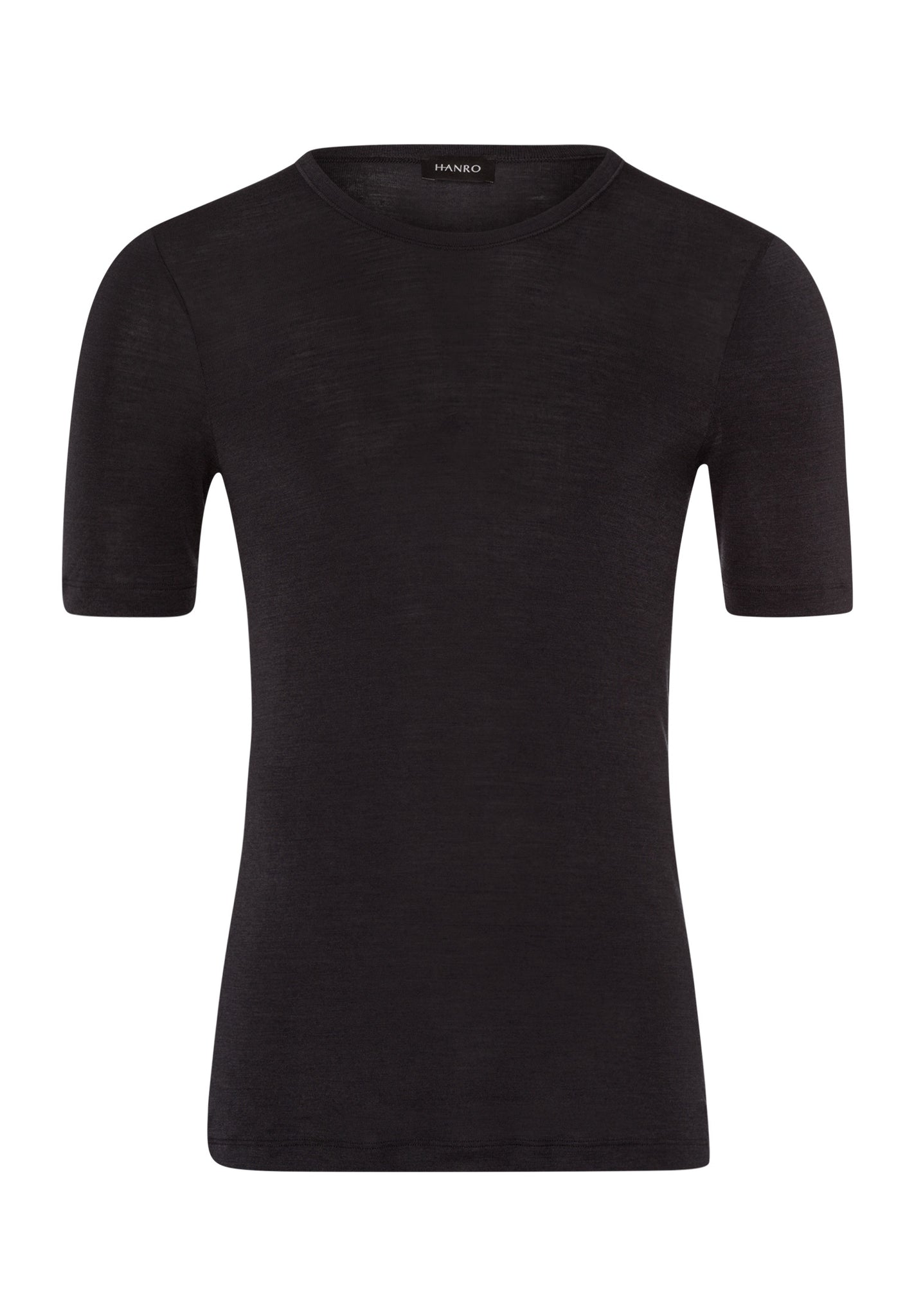 73401 Woolen Silk M Short Slv Shirt - 176 Anthrazit
