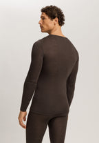 Woolen Silk M 	wool And Silk Fitted Top | Earthy Ink 73402-2147