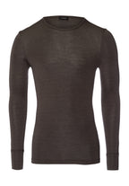 Woolen Silk M 	wool And Silk Fitted Top | Earthy Ink 73402-2147
