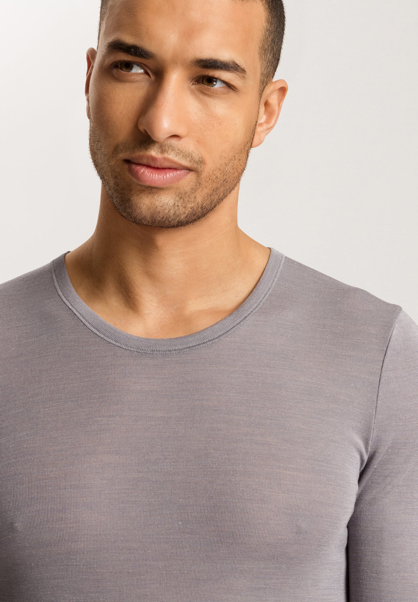 73402 Woolen Silk M Long Sleeve Shirt - 2686 Nordic Grey